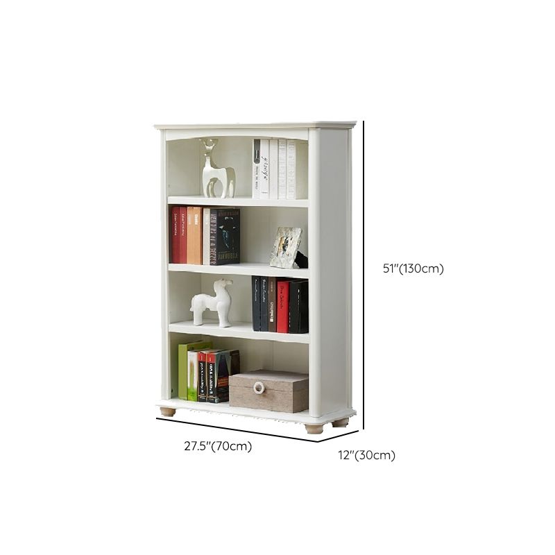 Contemporary Closed Back Bookshelf Standard Wooden Bookcase with Shelves