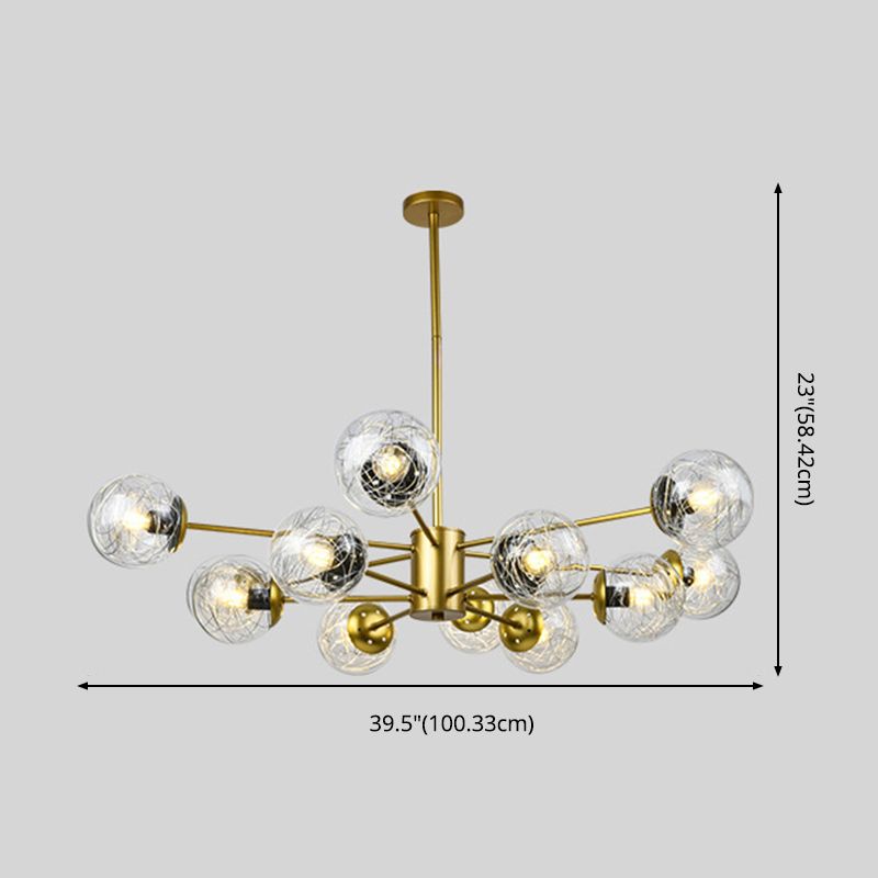 Nordic Style Simplicity Glassorb Kronleuchter eingebaut
