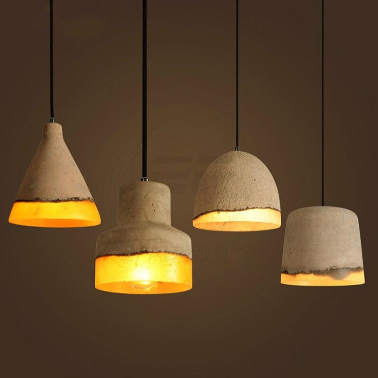 Cement hangende lichtkit eenvoud ophanging hanglamp voor woonkamer slaapkamer