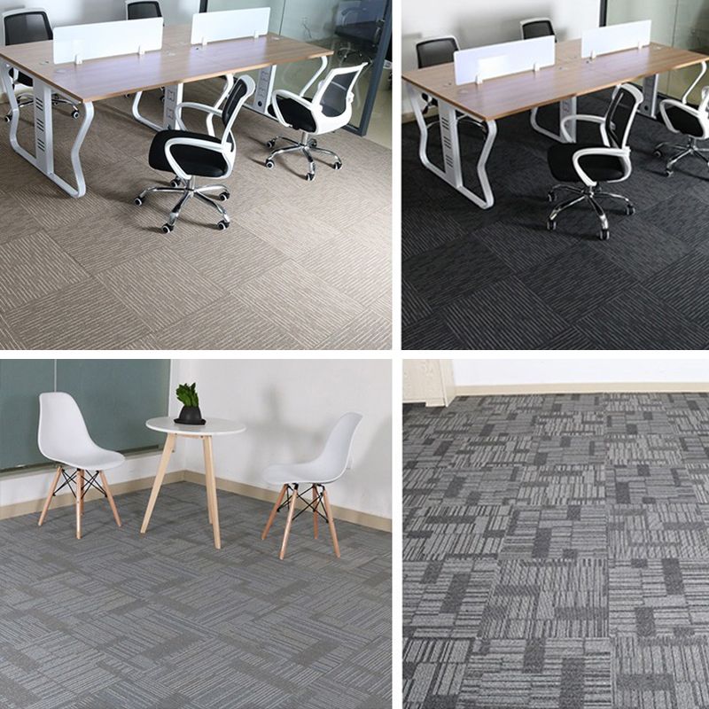 Carpet Tile Non-Skid Fade Resistant Geometry Loose Lay Carpet Tiles