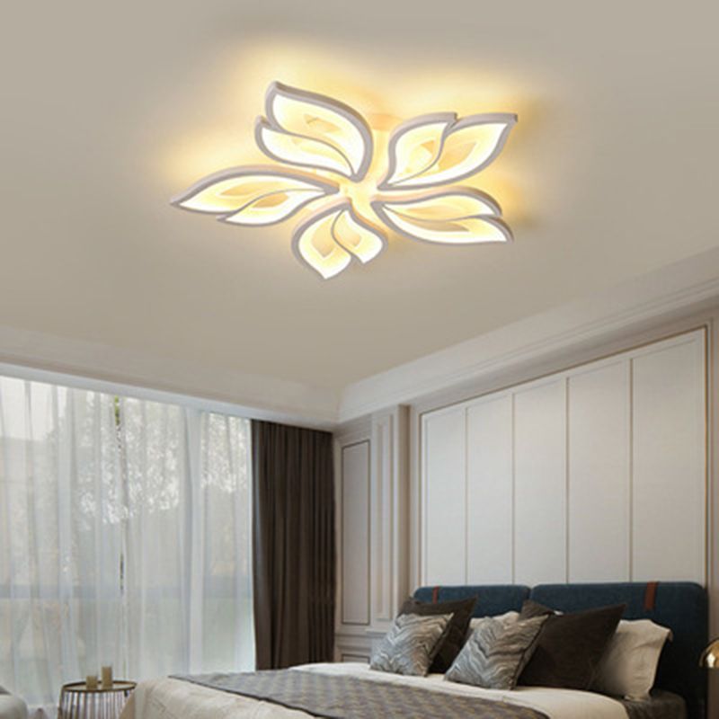 Metal Bloom semi-inbouw plafondlamp Moderne slaapkamer semi-inbouw plafondverlichtingsarmaturen