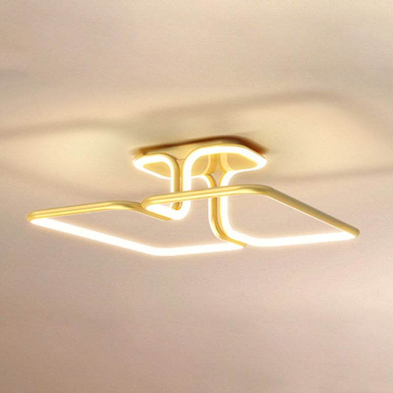 Luz de montaje de montura de color cuadrado de metal 2 2 luces Luz de techo de montaje con rasgo