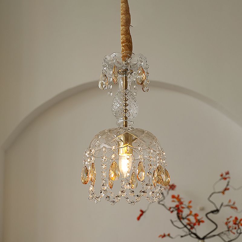 Topfabdeckung Schatten Hängende Beleuchtung moderner Stil Kristall 1 hängende Lampe für das Restaurant