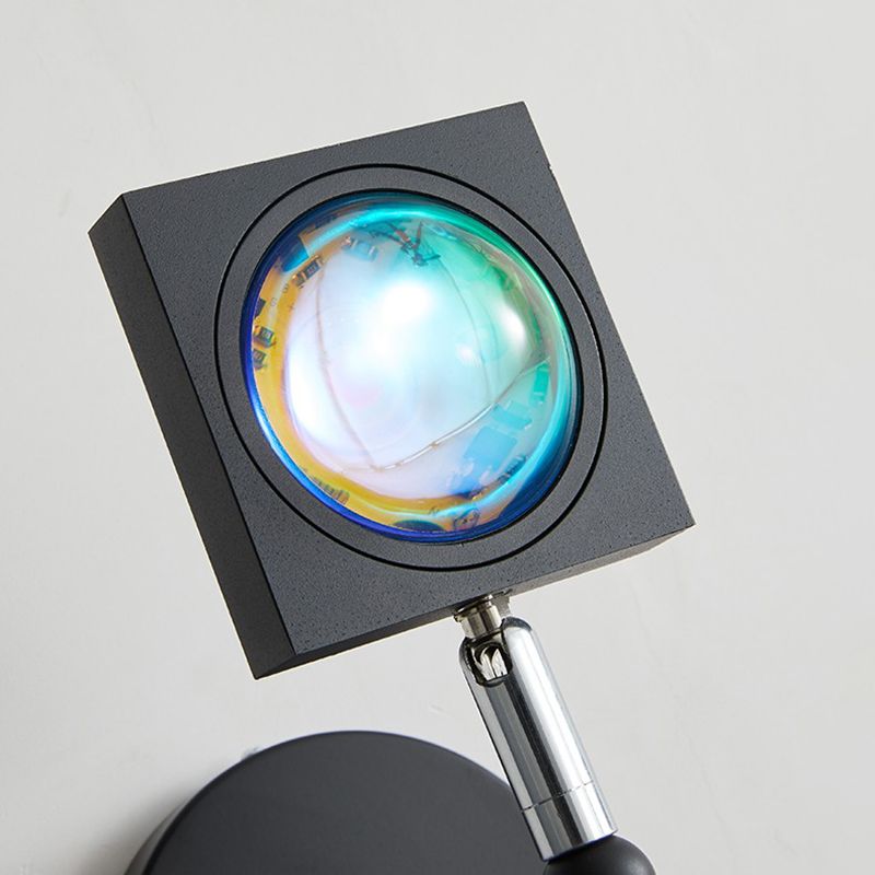 Metal Square Wall Lighting Contemporary Style 1 Light Wall Light Fixture