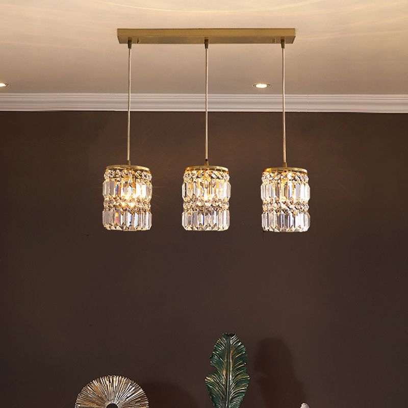 Contemporary Style Hanging Light Crystal Pendent Lighting Fixture for Living Room