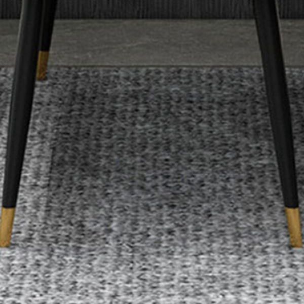 Modern Stone Rectangle Dining Table 4 Black Legs Table for Dining Room