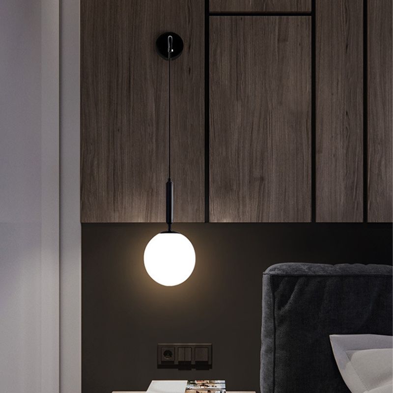 Sphere Shape Glass Wall Light Fixture Modern Style Wall Lamp for Dining Room