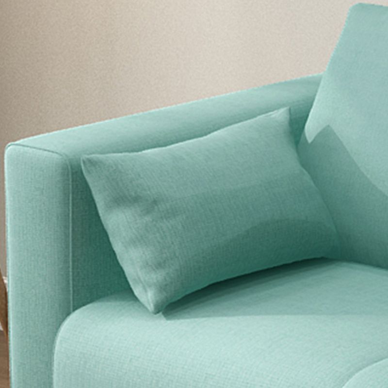 Contemporary Tuxedo Arm Standard Sofa with Bolster Pillows for Living Room, Apartment
