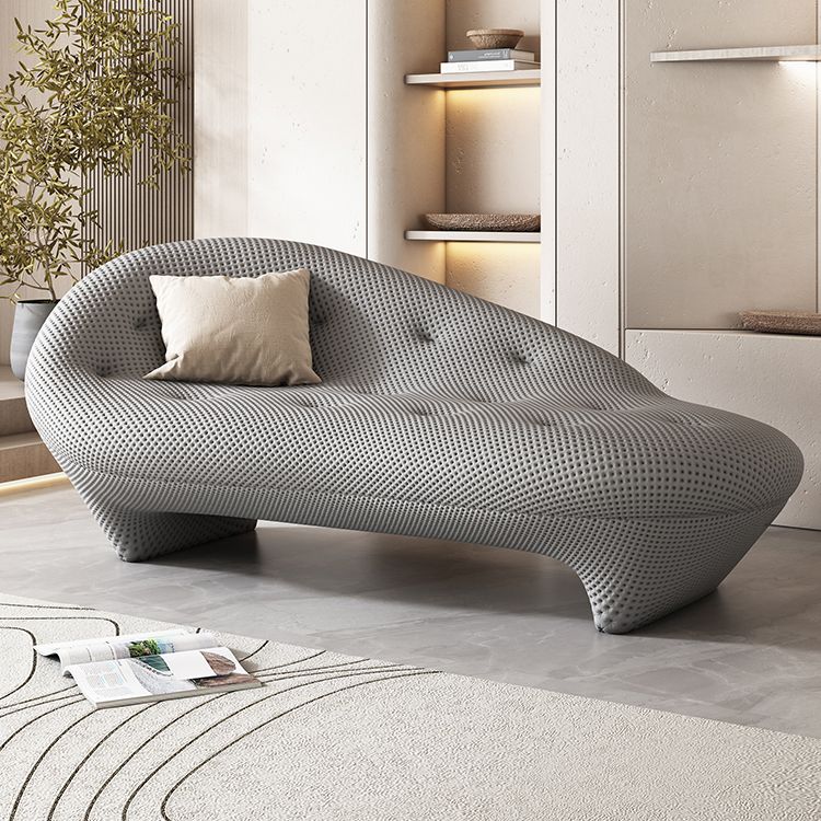 Modern Style Pine Chaise Solid Color Lounge Chair with One Arm