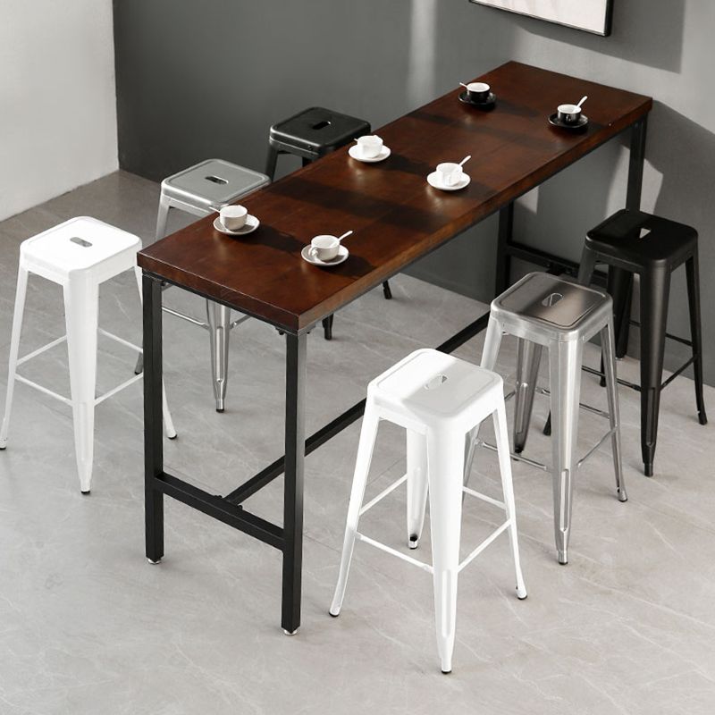 Tabres de marco de hierro de estallido de brazo de estilo industrial para cafetería para cafeterías