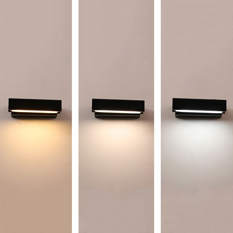 Rotatable Metal & Wood Wall Light 1 - Light LED Wall Sconce in Black / White