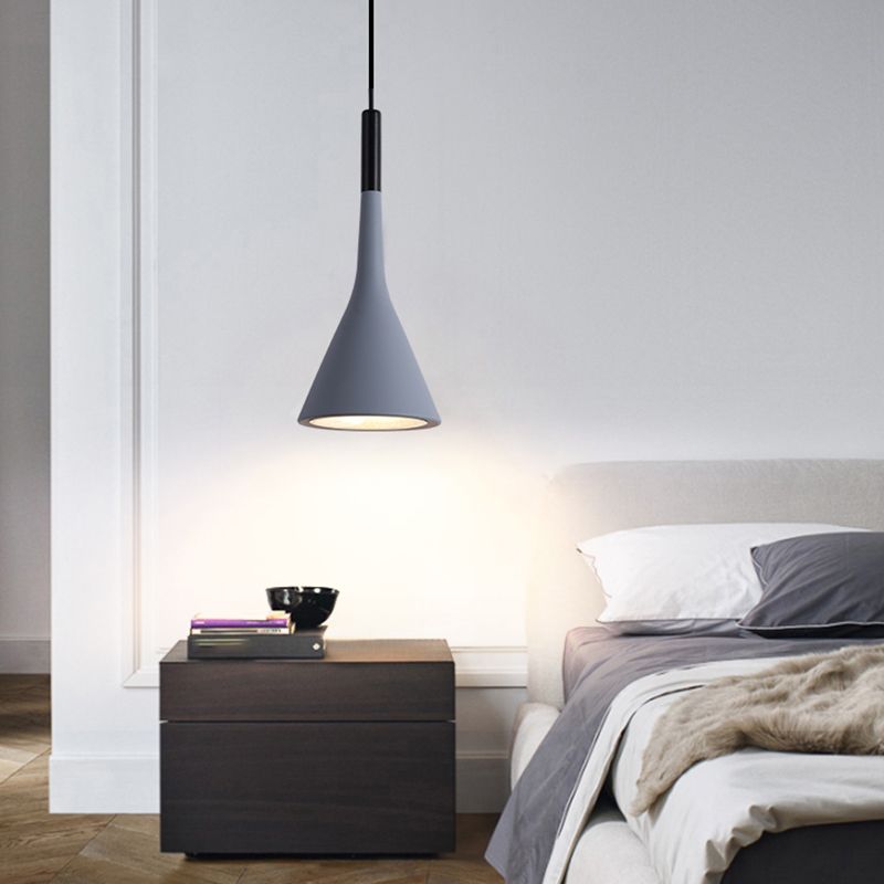 Cone Shape Glass Hanging Light Modern Style 1 Light Hanging Light Fixture