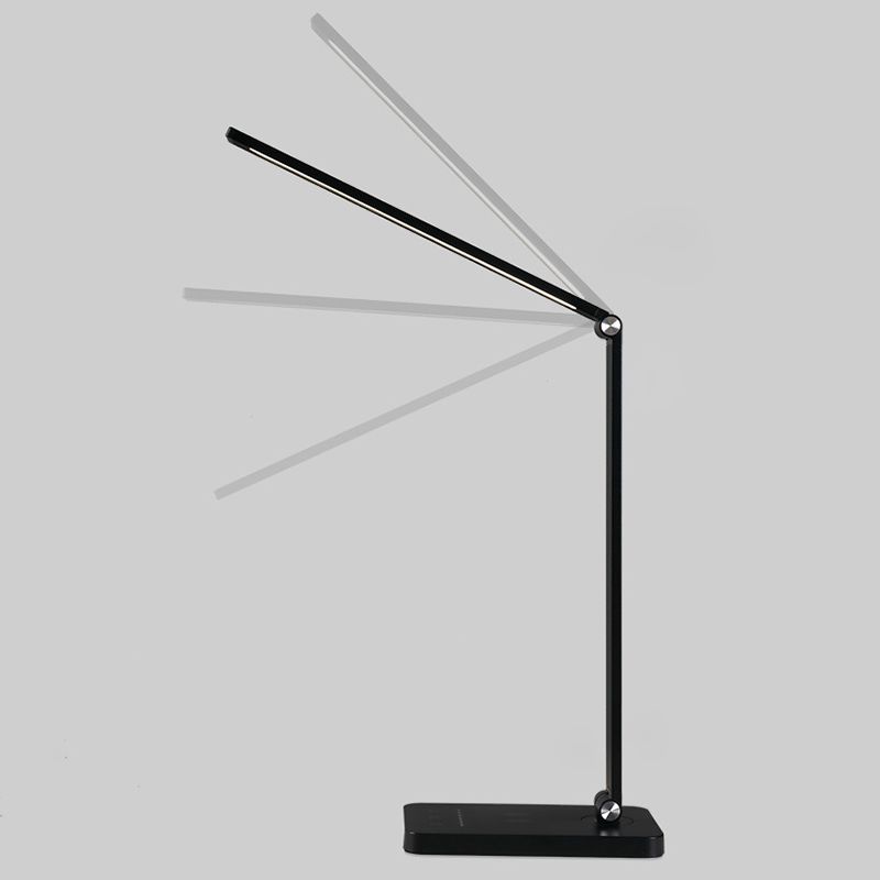 1 tavolo lineare leggero leggero modernismo lampade da tavolo notturno in metallo per la sala di studio in nero