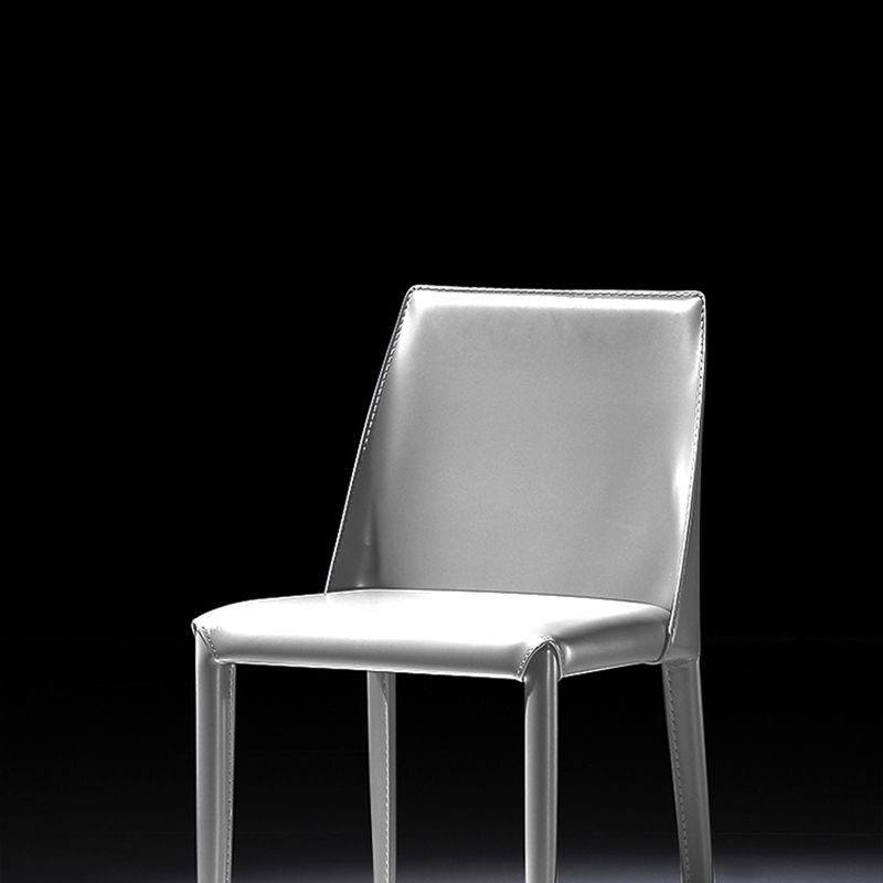 Modern Simple Side Chair Faux Leather Side Dining Chair for Living Room