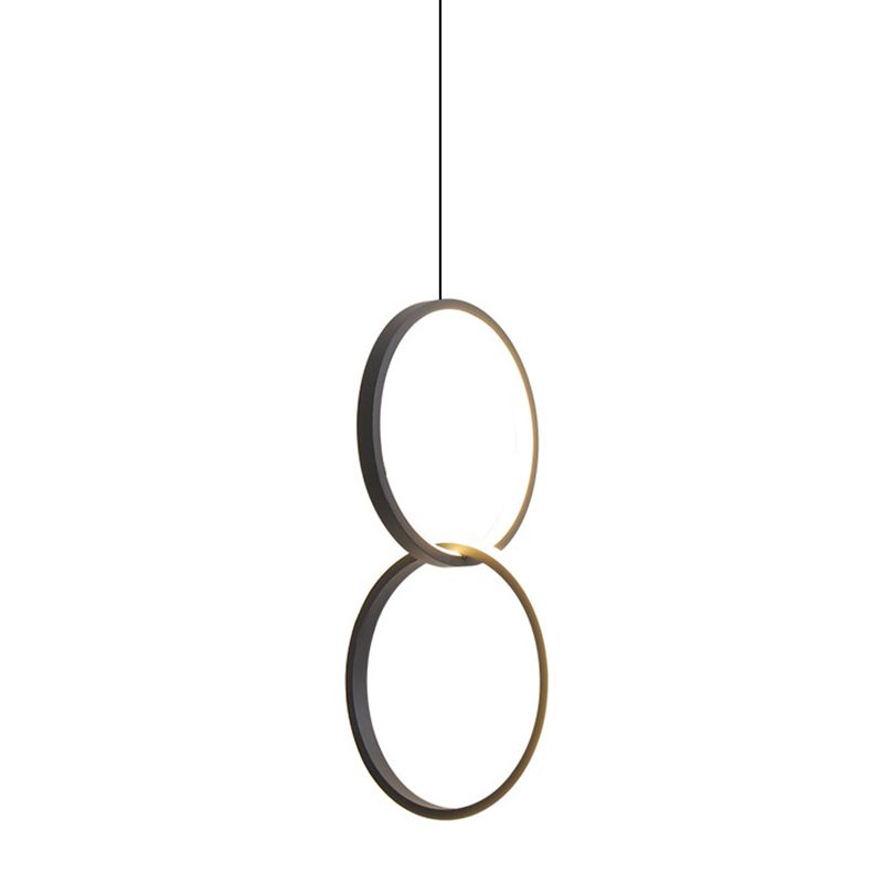 Circulair acryl LED hanglamp in modern beknopte stijl smeedijzeren hangend licht voor eetkamer