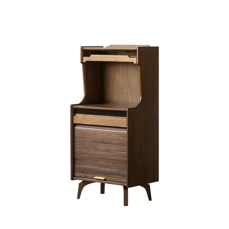 Mid-Century Accent Cabinet Bar Pulls Handle Design Storage Cabinet with Door
