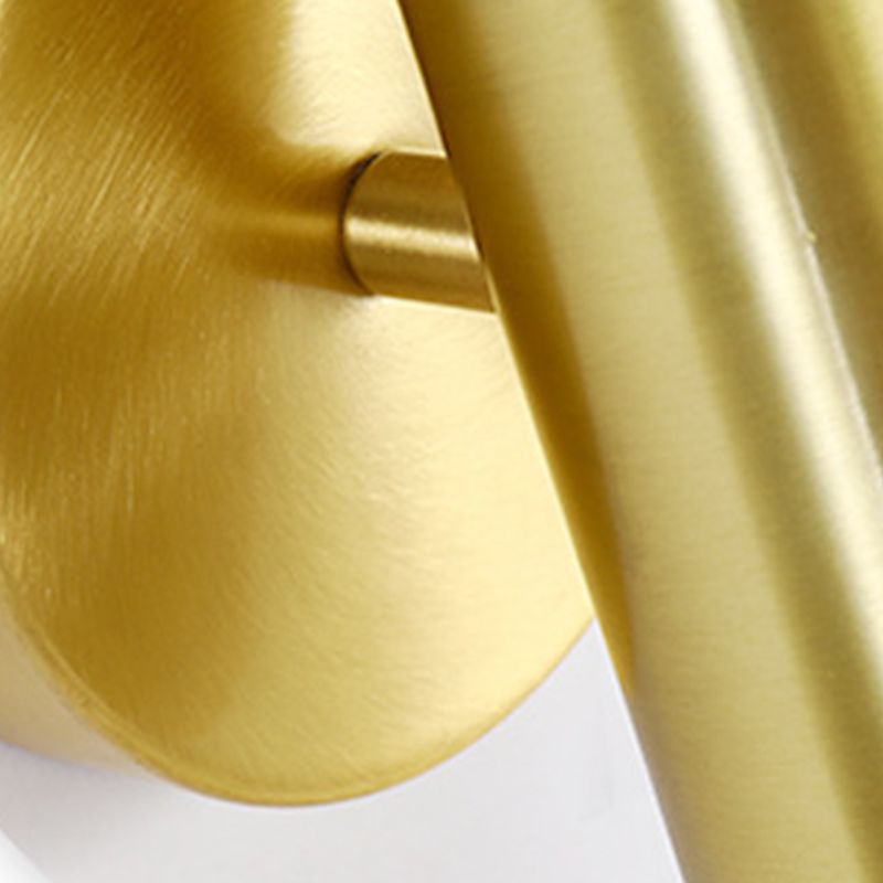 Modern Style Cylinder Shape Wall Sconce Metal 1 Sconce Light in Gold