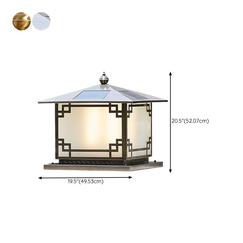 Household LED Pillar Lamp Modern Solar Lighting Fixture for Garden