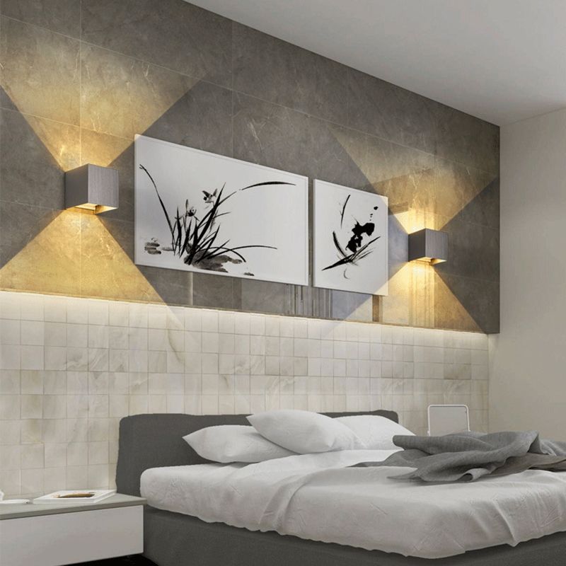 Moderner Stil Aluminium Wandleuchte 2 Lichter Wandleuchten für Wohnzimmer