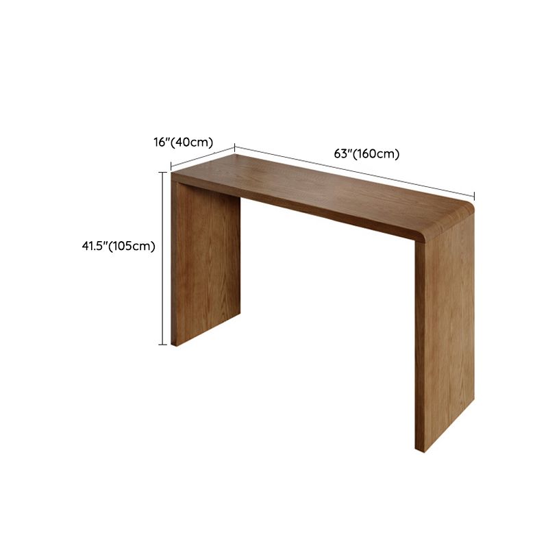 Modern Style Bar Table Rectangle Solid Wood Bar Table for Living Room