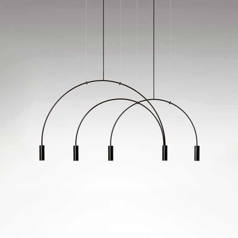 Modern Style Island Light Cylindrical Shade Chandelier Light for Dining Room