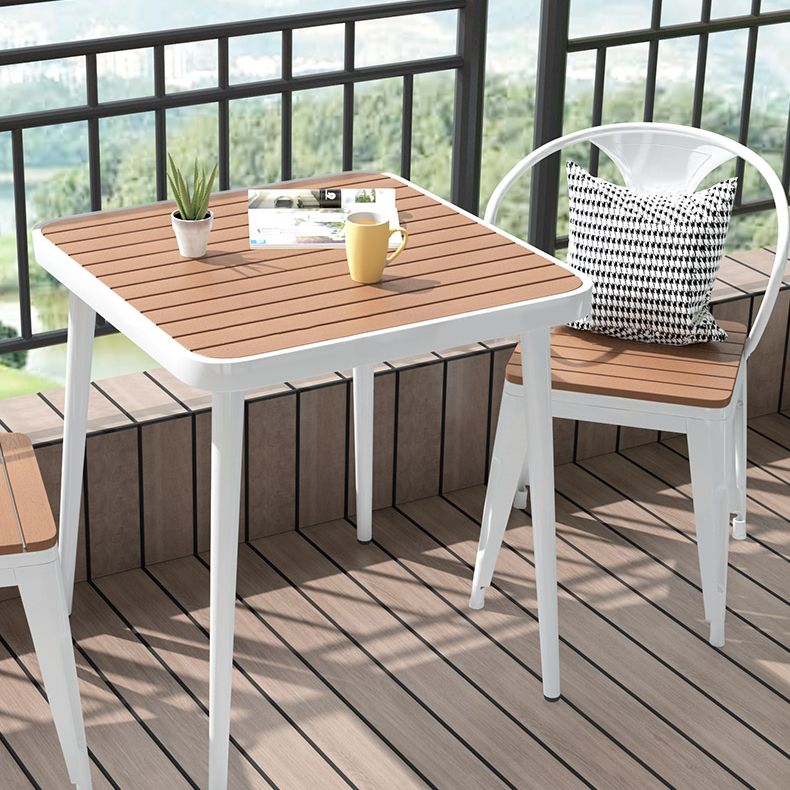 Modern Square Picnic Table Set 1/2/3 Pcs Manufactured Wood Picnic Set