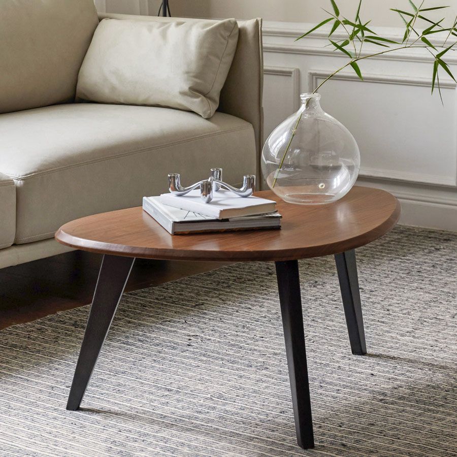 3 Legs Coffee Table Wood Geometric Coffee Coffee or End Table