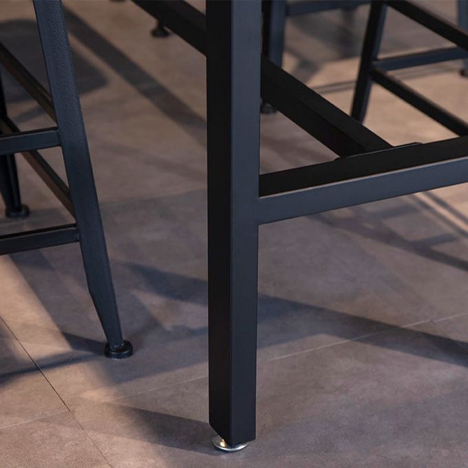 Industrial Rectangle Solid Wood Bar Table Set 1/7/9 Pieces Counter Table with Stools