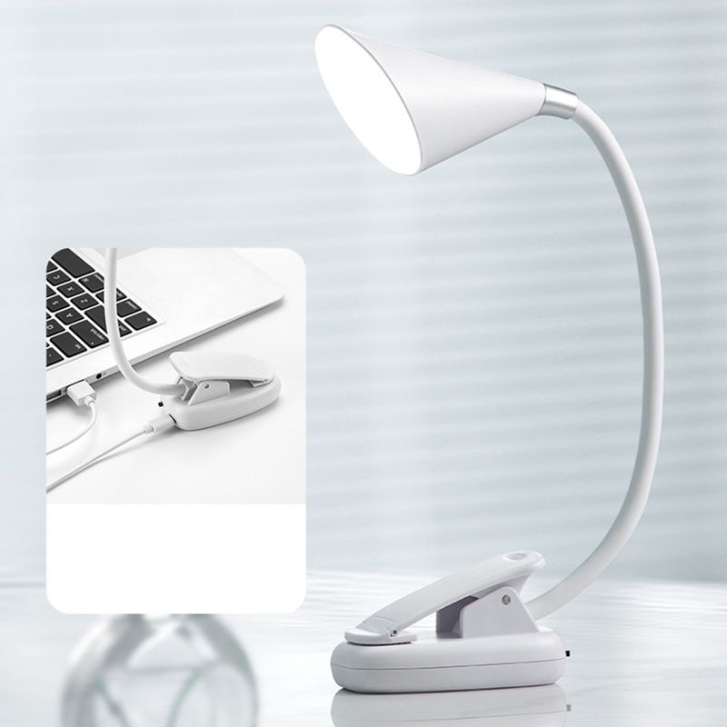 Coup de table à pinces conique Macaron Plastique Couple de chambre LED LECTURE LED avec un bras flexible