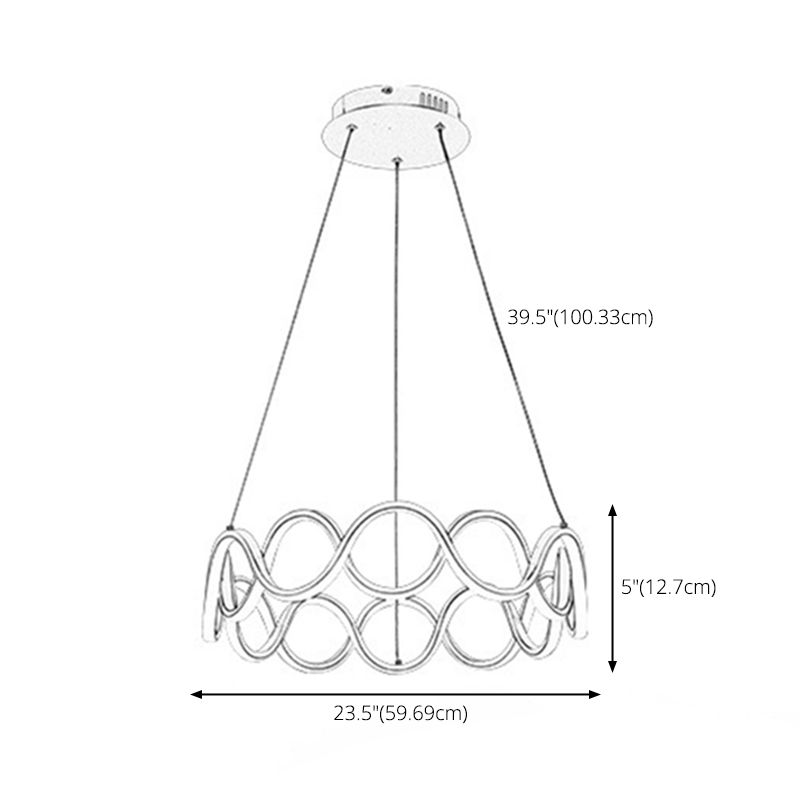Multiple Rings Chandelier Light Fixture Designer Modern Simplicity Metal Pendant Lighting for Restaurant