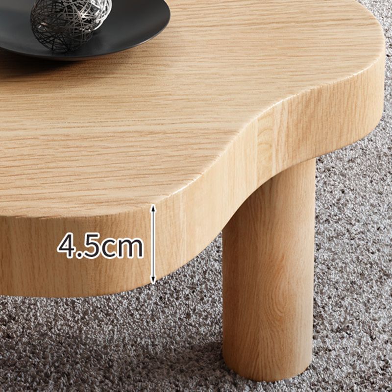 Nordic 3 Legs Cocktail Table Solid Wood Geometric Single Coffee Table