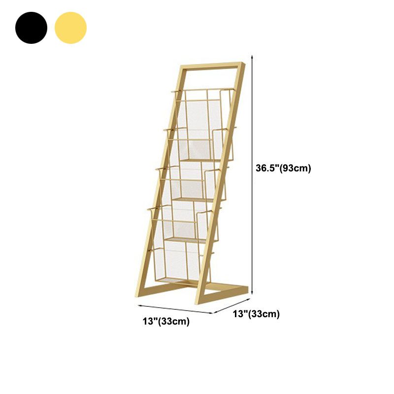 Industrial Iron Ladder Bücherregal Vertikales geschlossenes Rückenbuch für Wohnzimmer