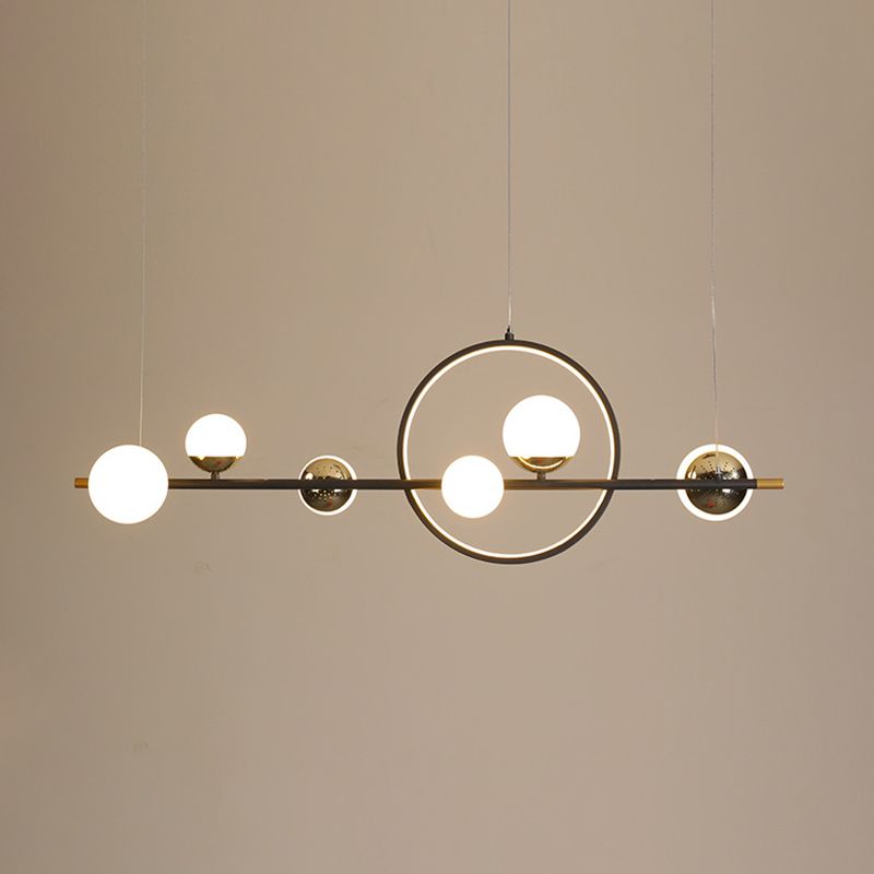 Modern Style Chandelier Light Round Shade Ceiling Hanging Light for Dining Room