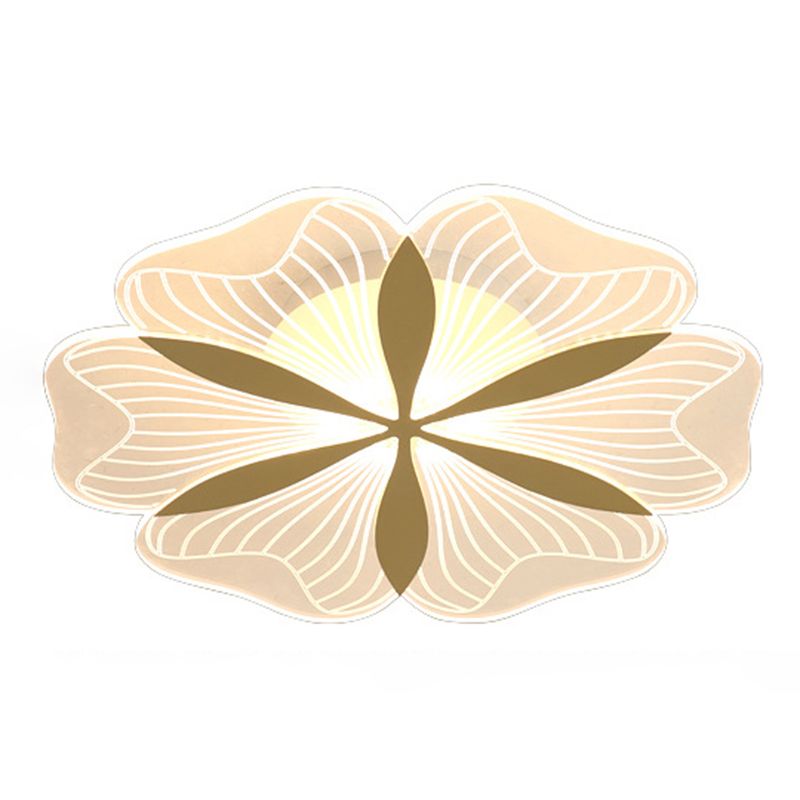 Modern Style Flower Shade Ceiling Lamp Metal 1 Headed Ceiling Lighting for Restaurant