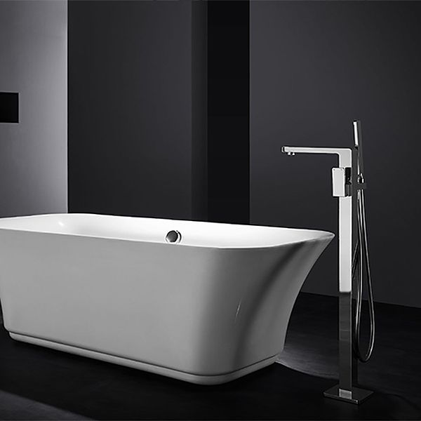 Traditional Floor Mounted Metal Freestanding Tub Filler Swivel Tub Filler Trim