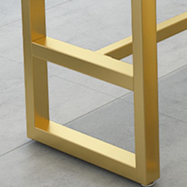 Rectangle Pub Table Bar Height Glam Stone Top Bar Table for Indoor