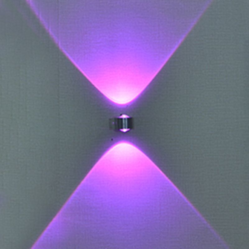 Metall Geometrische Wandleuchten Moderne Stil 2 Leuchten Wandmontierte Lampen in Silber