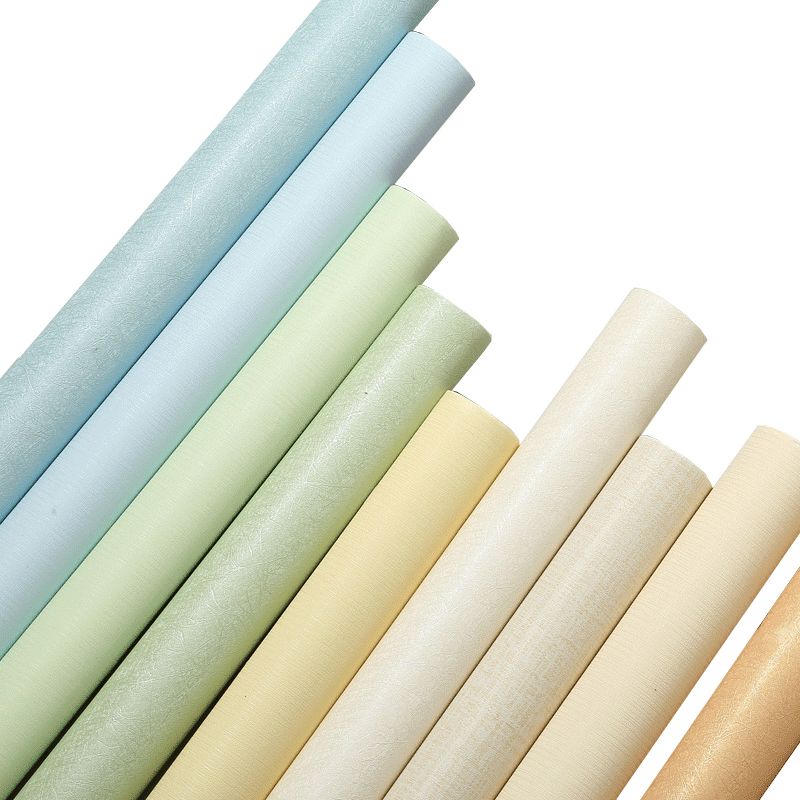Peel off Plain Wallpaper Roll Scandinavian Style Non-Woven Wall Covering, 32.3 sq ft