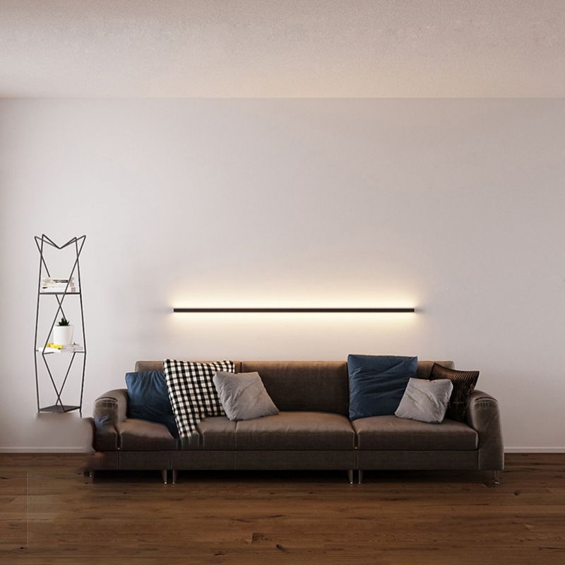 Moderner Stil schwarzer Wandleuchte gerade Aluminium LED -Wandleuchte für Schlafzimmer