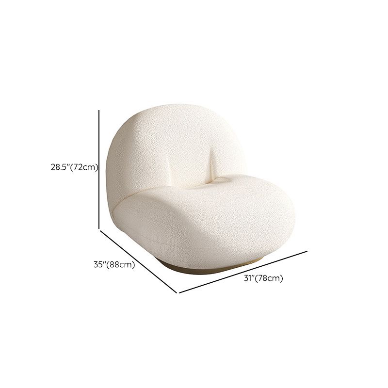 White Contemporary Tight Back Sofa Fabric Sloped Arm Curved Sofa