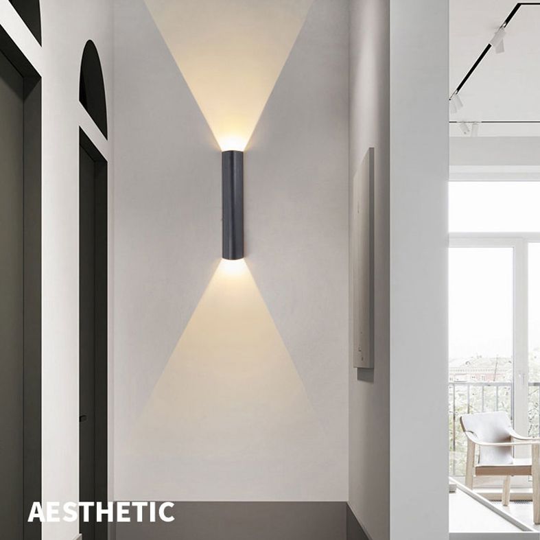 Luz de pared de triángulo de metal lámpara de pared de estilo LED simple iluminación de apliques de pared para sala de estar