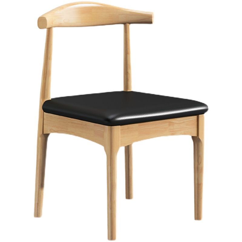 Wood Modern Style Side Chair Open Back Armless Chair for Home Use