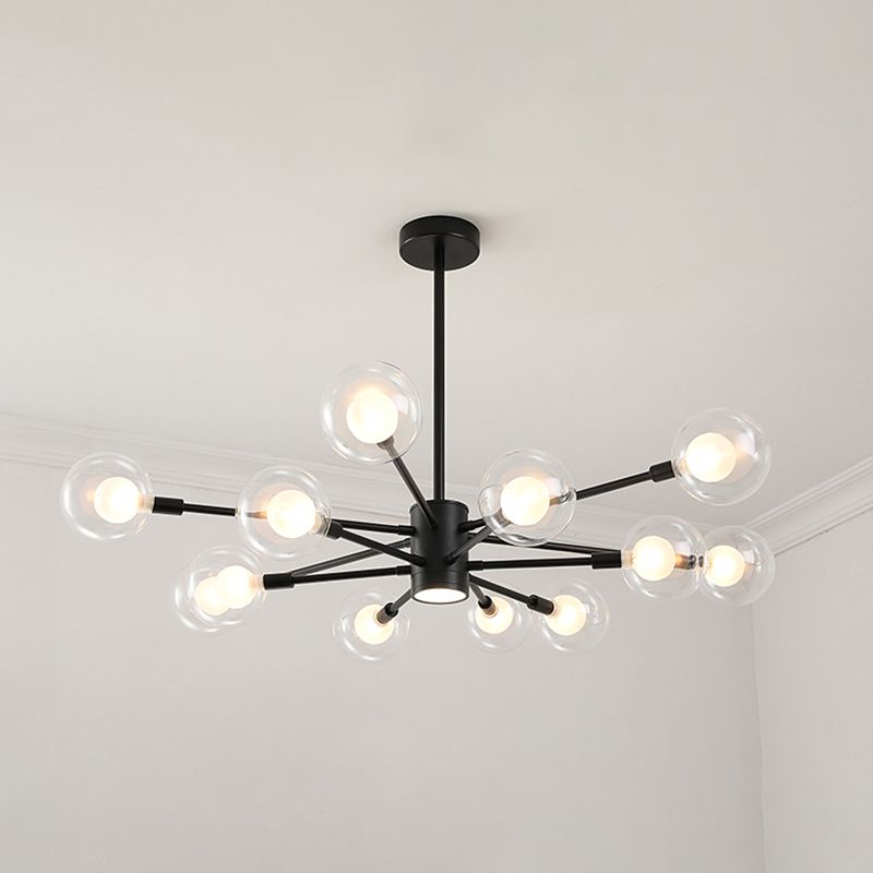 Lampade a sospensione del vetro trasparente moderno nordico per soggiorno per soggiorno