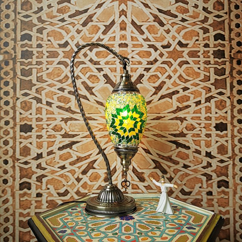 Moderne stijl traanvormige tafel verlichting glas 1 lichte tafellamp voor slaapkamer