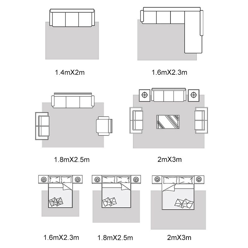 Black Modern Carpet Polyester Color Block Carpet Non-Slip Backing Carpet for Living Room