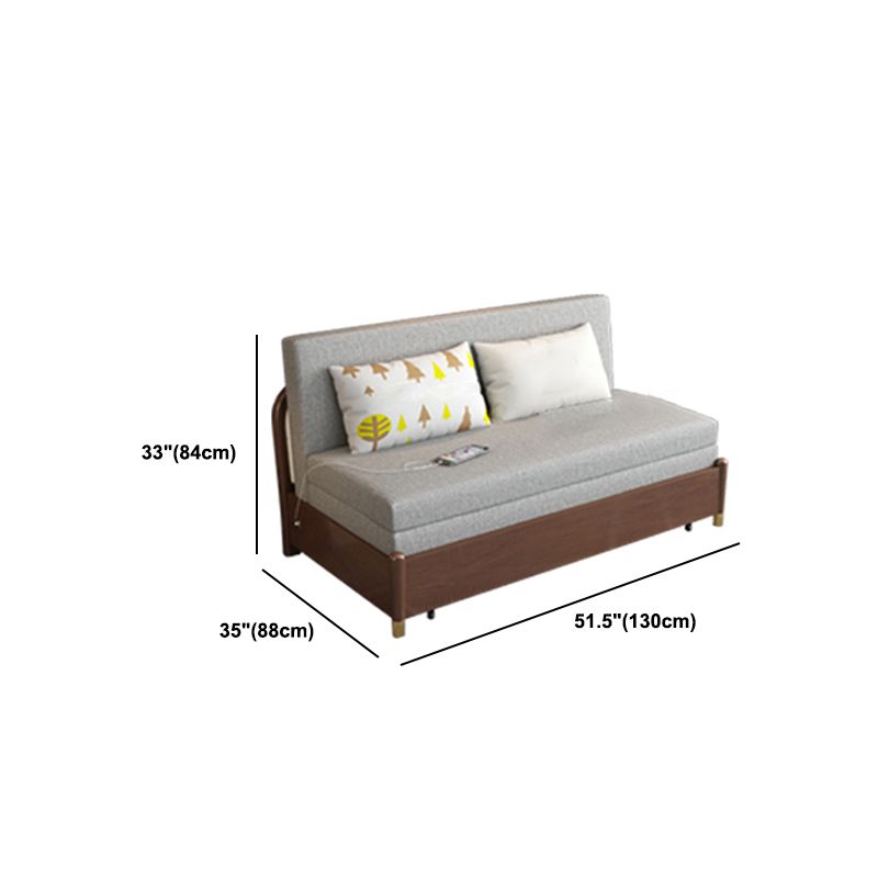 Contemporary Convertible Armless Cotton Blend Bed Sofa Couch