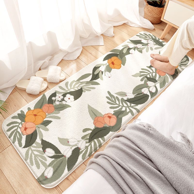 Alfombra moderna de alfombra moderna alfombra de flores que no se deslizan para decoración del hogar