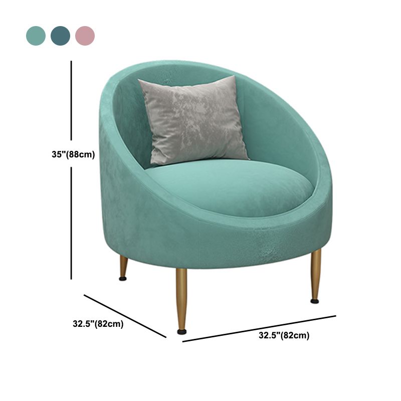 Velvet Slopped Arm Sofa Contemporary with Sewn Pillow Back for Apartment