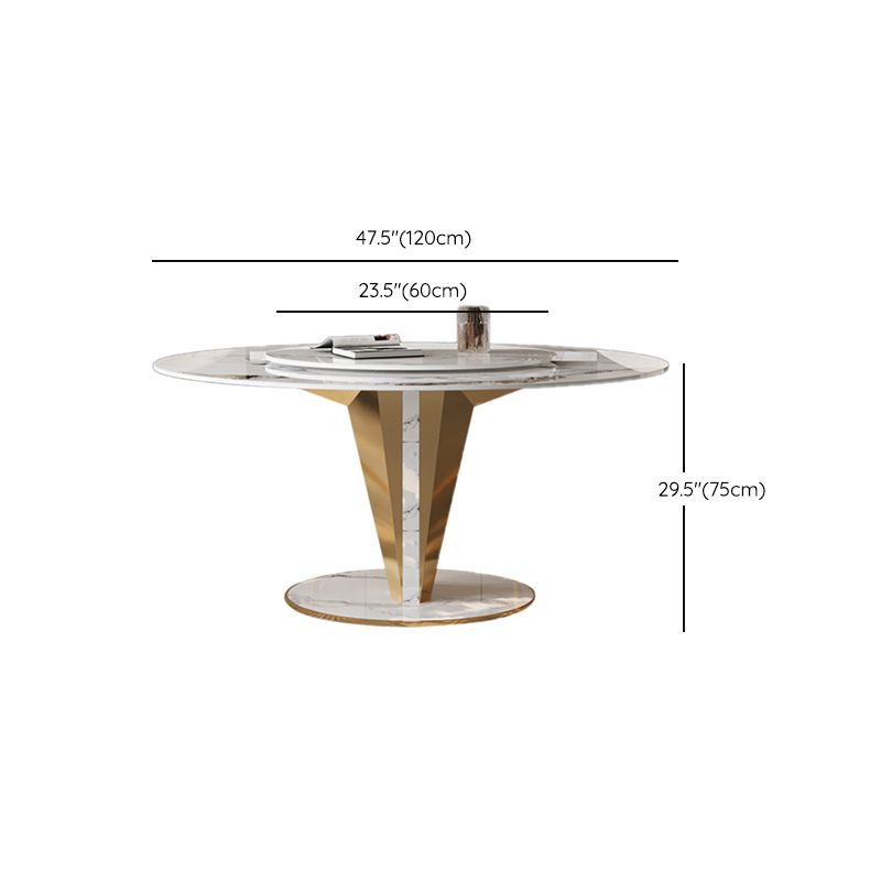 Glam Style Round Table Set 1/4/5/7/9 Pieces Dining Set for Kitchen