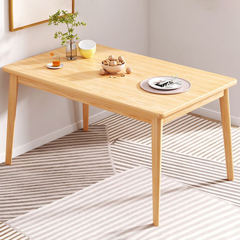 Mesa de comedor industrial rectangular de MDF, mesa de comedor de cocina estándar con 4 patas